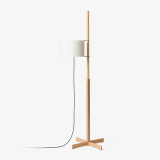 Jex Lampadaire en Bois Et Tissu