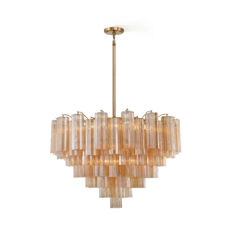 Kellesa Lustre Virella Tube en Verre de Murano Luxe