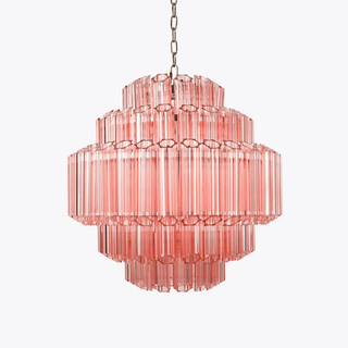 Aurora Lustre Rose Verre Tube Superposé Diamant