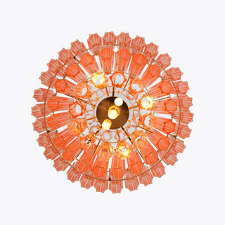 Aurora Lustre Rose Verre Tube Superposé Diamant