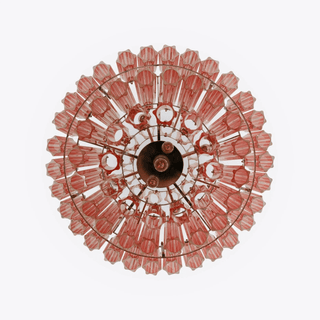 Aurora Lustre Rose Verre Tube Superposé Diamant
