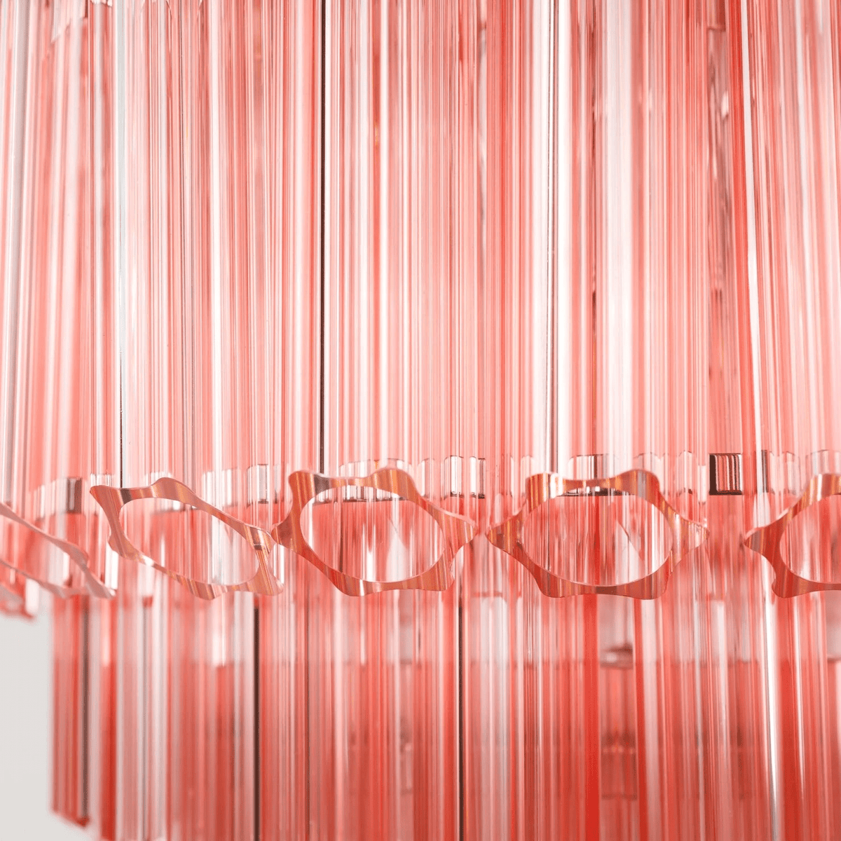 Brinene Lustre Rose Verre Tube Superposé Diamant