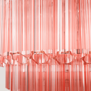 Aurora Lustre Rose Verre Tube Superposé Diamant