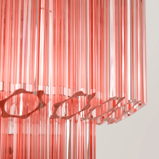 Aurora Lustre Rose Verre Tube Superposé Diamant
