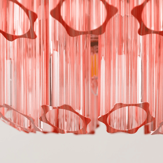 Aurora Lustre Rose Verre Tube Superposé Diamant