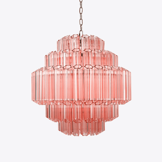 Aurora Lustre Rose Verre Tube Superposé Diamant