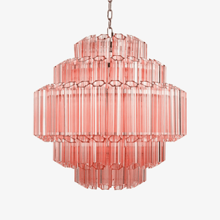 Aurora Lustre Rose Verre Tube Superposé Diamant