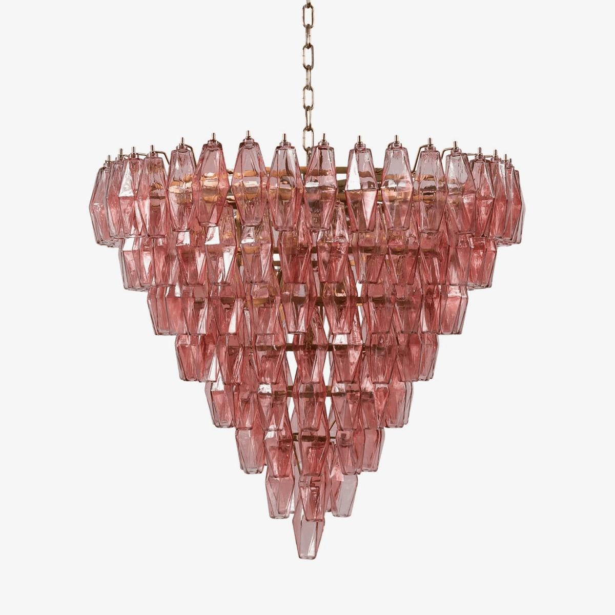 Maralis Lustre Rose Facetté Verre Superposé Vintage