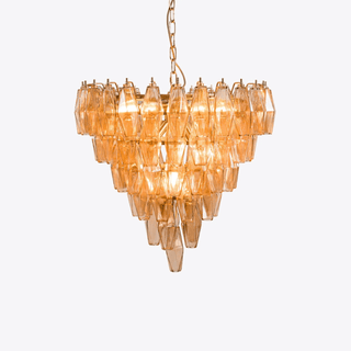 Aurora Lustre Rose Facetté Verre Superposé Vintage