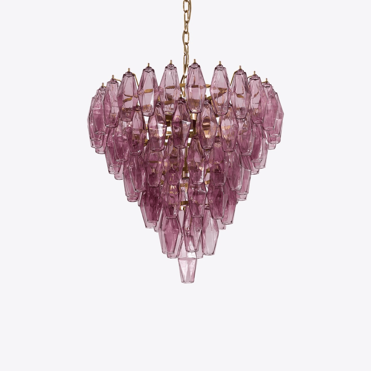 Maralis Lustre Rose Facetté Verre Superposé Vintage