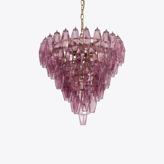 Aurora Lustre Rose Facetté Verre Superposé Vintage