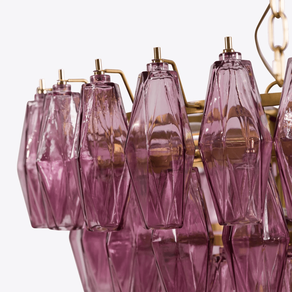 Maralis Lustre Rose Facetté Verre Superposé Vintage