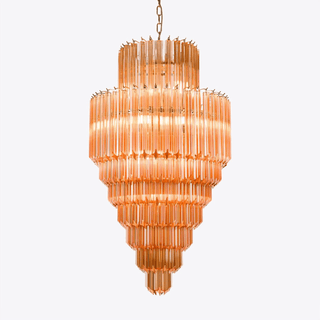 Aurora Lustre Ambre Diamant Verre Superposé Rétro
