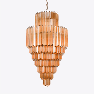 Aurora Lustre Ambre Diamant Verre Superposé Rétro