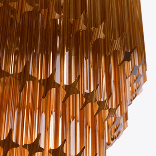 Aurora Lustre Ambre Diamant Verre Superposé Rétro
