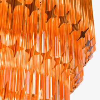 Aurora Lustre Ambre Diamant Verre Superposé Rétro