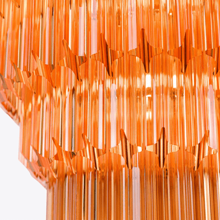 Aurora Lustre Ambre Diamant Verre Superposé Rétro