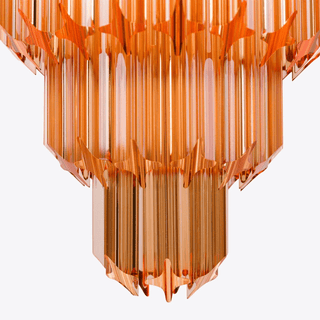 Aurora Lustre Ambre Diamant Verre Superposé Rétro
