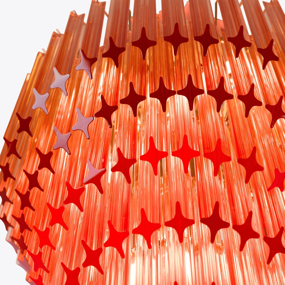 Alviel Lustre Ambre Diamant Verre Superposé Rétro