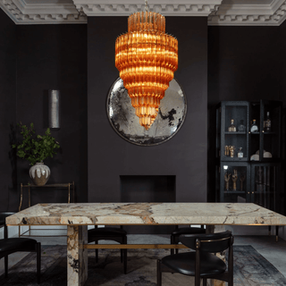 Aurora Lustre Ambre Diamant Verre Superposé Rétro