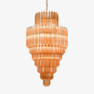 Aurora Lustre Ambre Diamant Verre Superposé Rétro