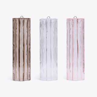 Aurora Lustre Cinq Étage Cannelé Verre Grande Mid Siècle