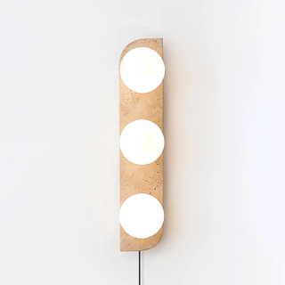 Zophaor Applique Murale Minimaliste en Travertin à Brancher
