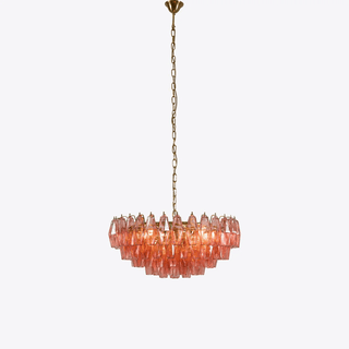 Aurora Lustre Rose Polygone Verre Étagé Moderne Artistique