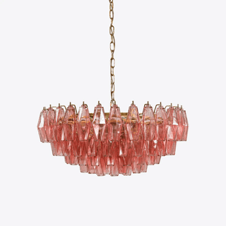 Aurora Lustre Rose Polygone Verre Étagé Moderne Artistique