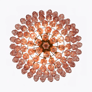 Aurora Lustre Rose Polygone Verre Étagé Moderne Artistique