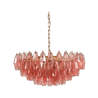 Aurora Lustre Rose Polygone Verre Étagé Moderne Artistique