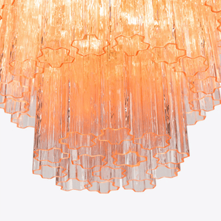 Aurora Lustre Rose Prisme Verre Superposé Élégant