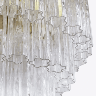 Aurora Lustre Cinq Étage Cannelé Verre Tube Mid Siècle