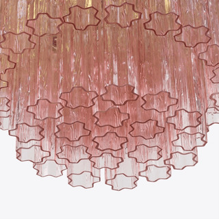 Aurora Lustre Cinq Étage Cannelé Verre Tube Mid Siècle