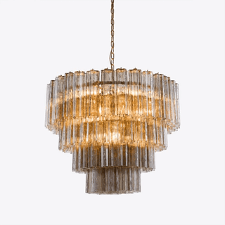 Aurora Lustre Quatre Étage Cannelé Verre