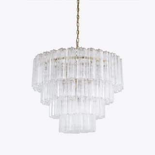 Aurora Lustre Quatre Étage Cannelé Verre