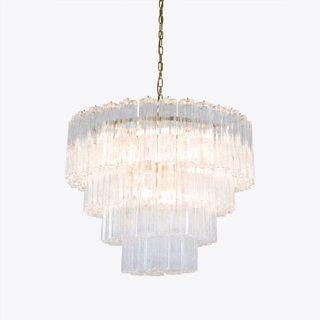 Aurora Lustre Quatre Étage Cannelé Verre