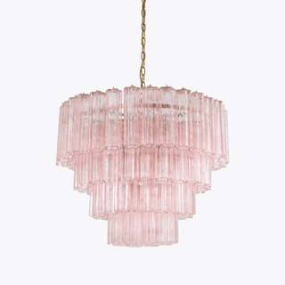 Aurora Lustre Quatre Étage Cannelé Verre