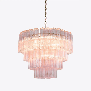 Aurora Lustre Quatre Étage Cannelé Verre