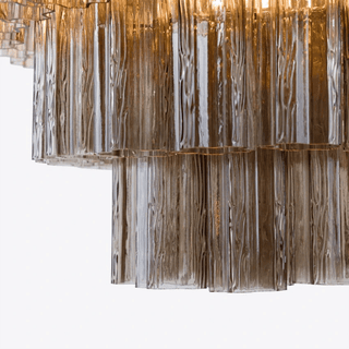 Aurora Lustre Quatre Étage Cannelé Verre