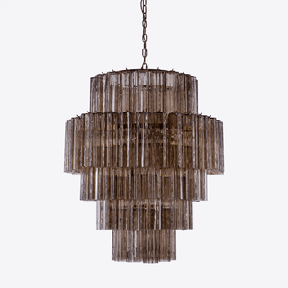 Aurora Lustre Rose Prisme Verre Superposé Élégant