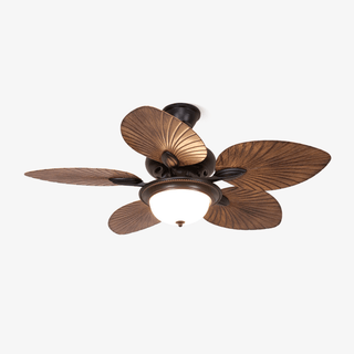 Plafonnier ventilateur Virel en bois tropical
