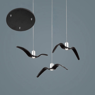Lustra Suspension Lampe Ailes d'Oiseau pour Salon-Luire