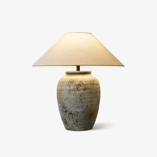 Terra Lampe de Table en Céramique Et Tissu
