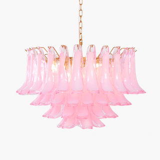 Aurora Lustre Rose Verre Feuille Superposé Florale Glamour