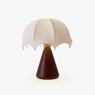 Parasol Lampe de Table en Bois de Noyer