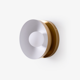 Vethaora Lampe Murale Verre Laiton Minimaliste