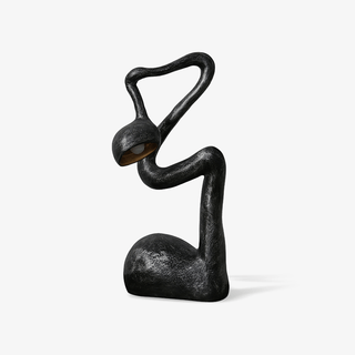Twist Lampe de Table Sculpturale en Noir