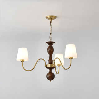 Lustra Lustre Laiton Bois Rustique Vintage