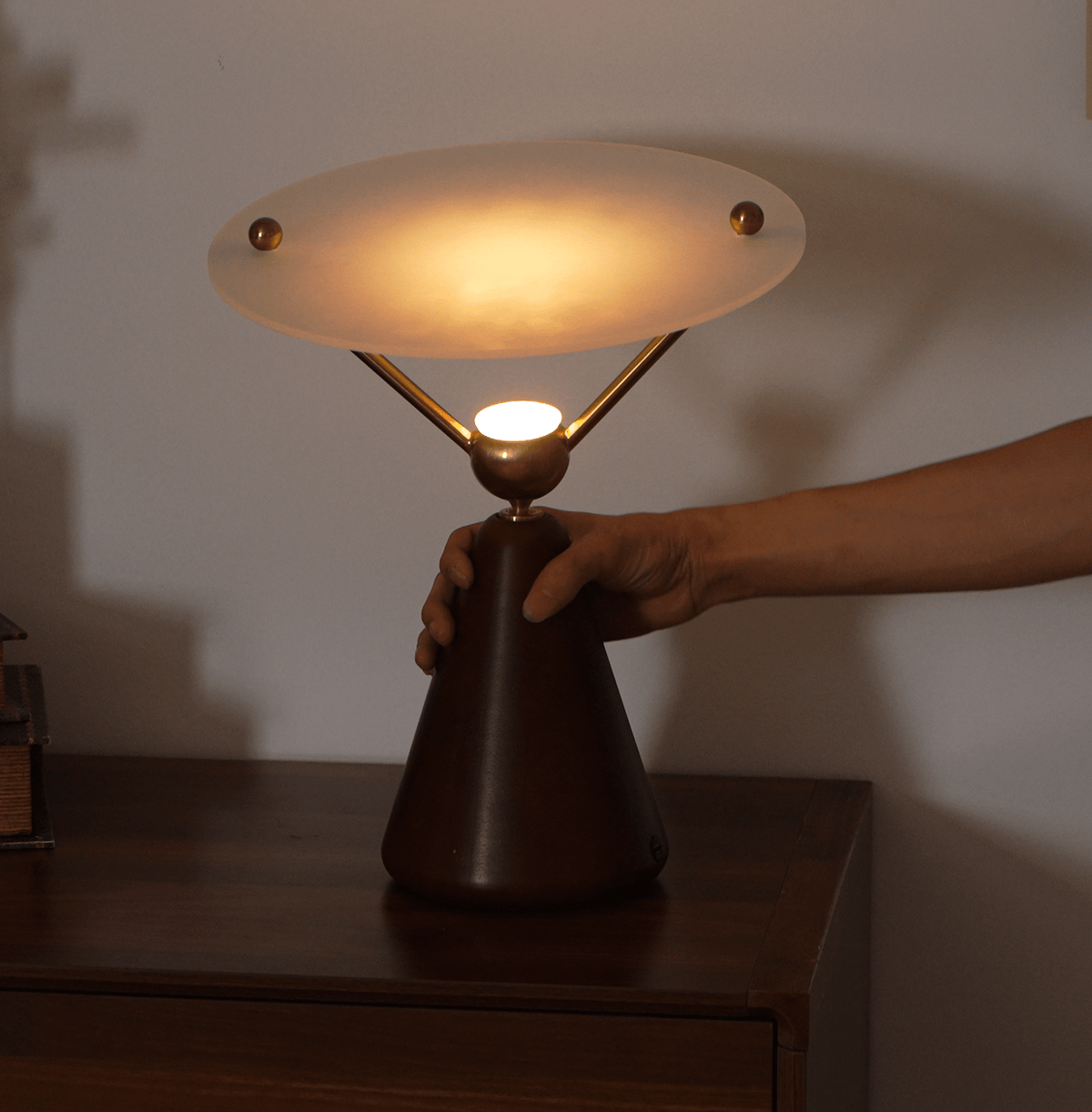 Balance Lampe de Table en Bois Moderne